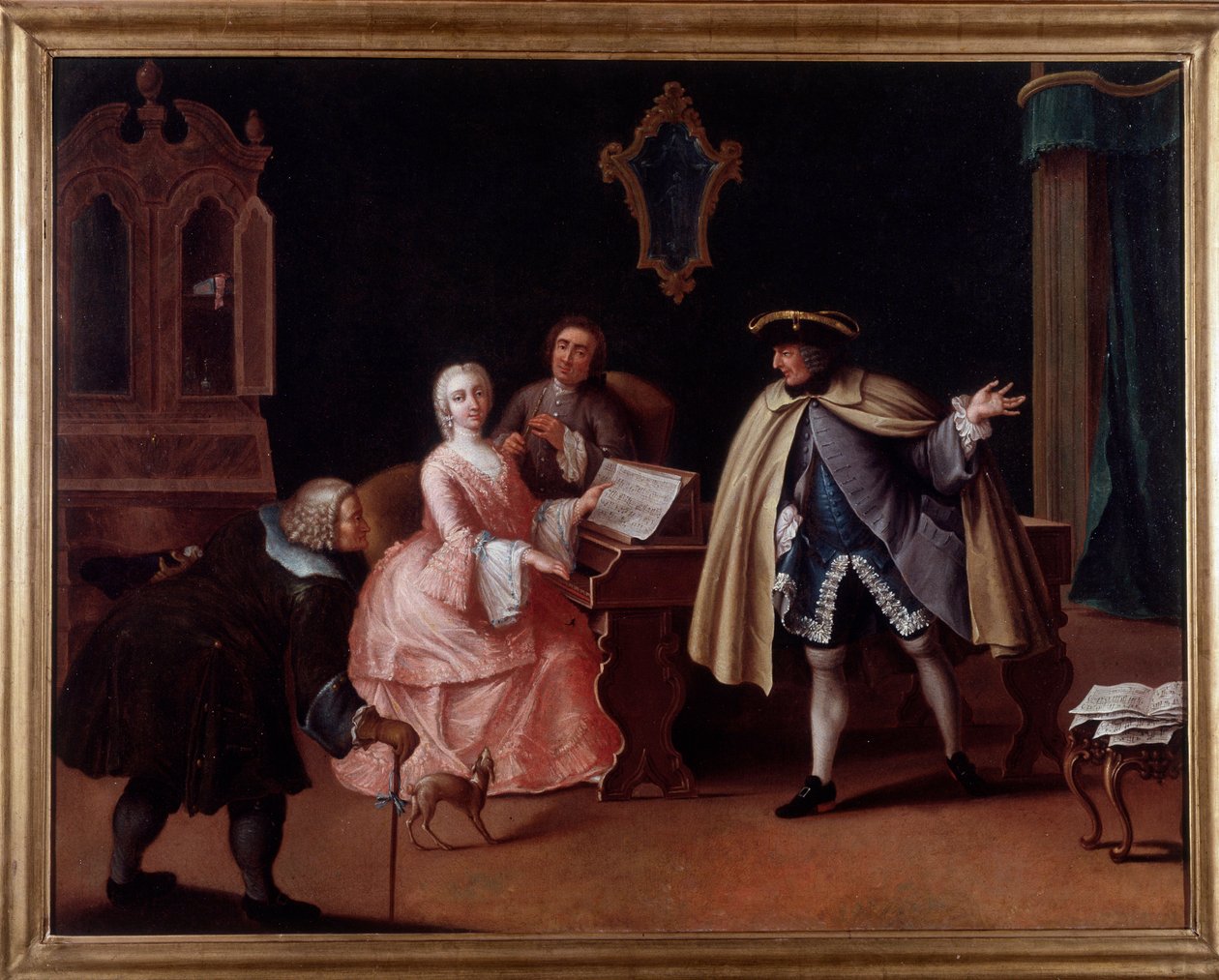 Musiklektionen (målning av Pietro (after) Longhi