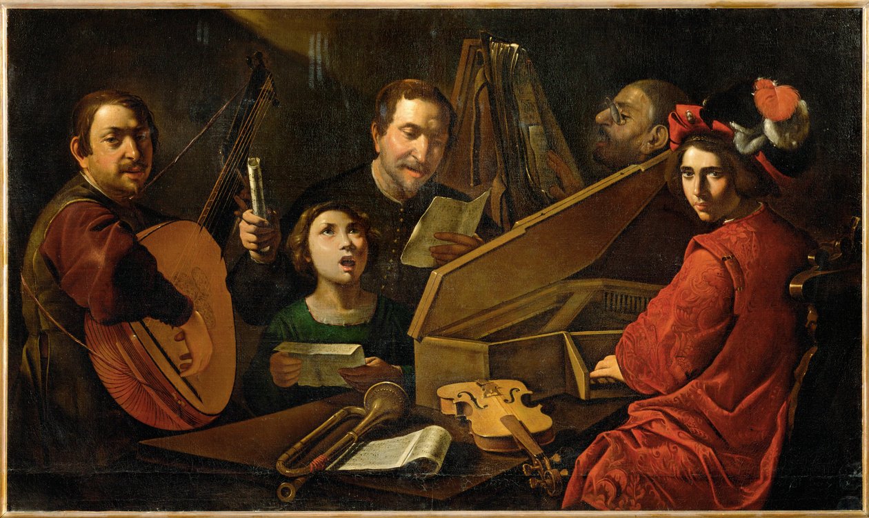 Konsert med musiker och sångare ... av Pietro (attr. to) Paolini