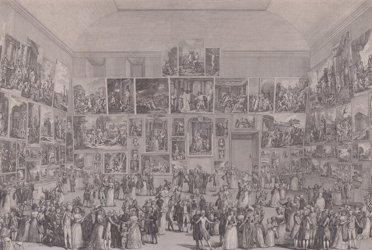 Utställning på Salon du Louvren 1787. av Pietro Antonio Martini