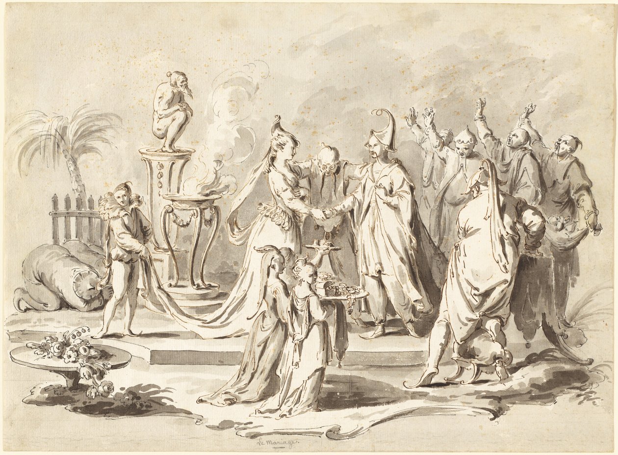 Europas och Kinas äktenskap av Pietro Antonio Novelli