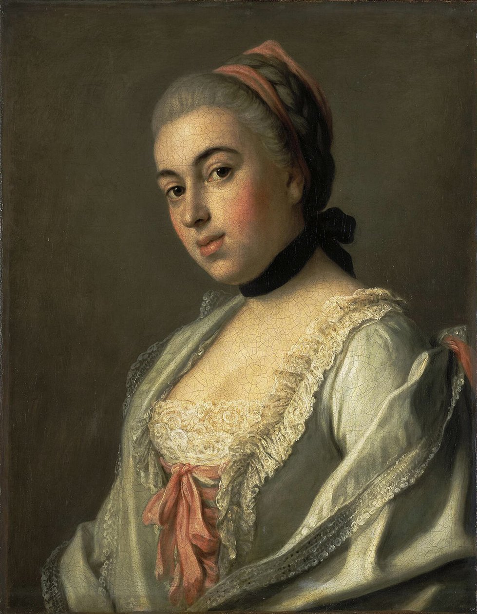 Porträtt av grevinnan Anna Vorontsova, ca 1760 av Pietro Antonio Rotari