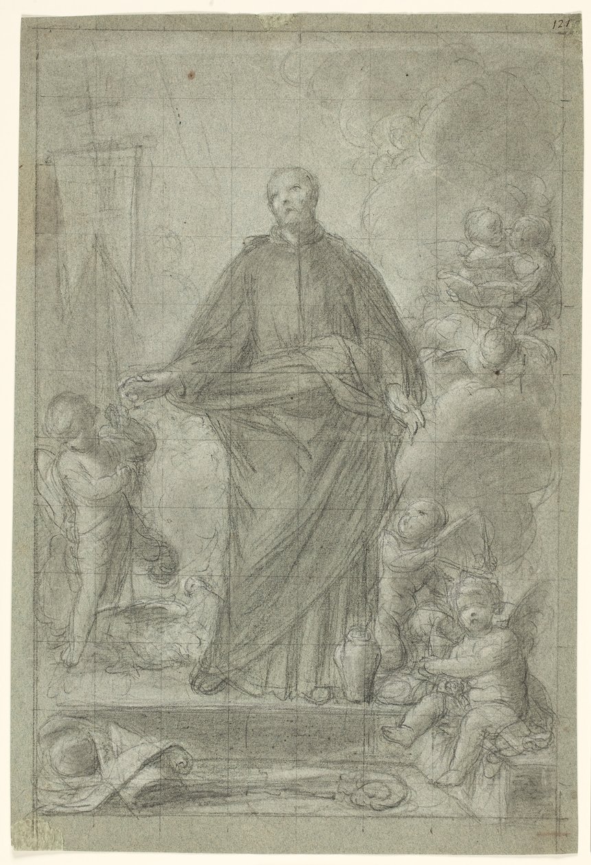 St Cajetan av Thiene (?) omgiven av putti av Pietro Antonio de Pietri