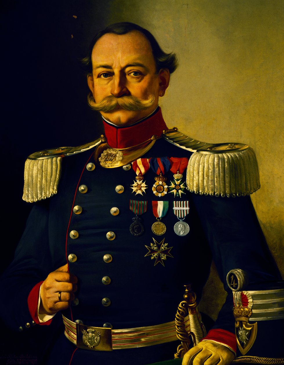 Porträtt av italiensk överste (olja på duk) av Pietro Baldini