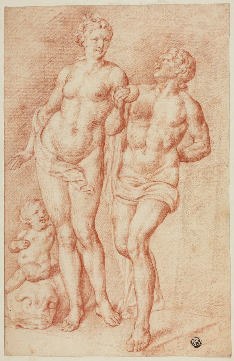 Venus och Paris av Pietro Dandini