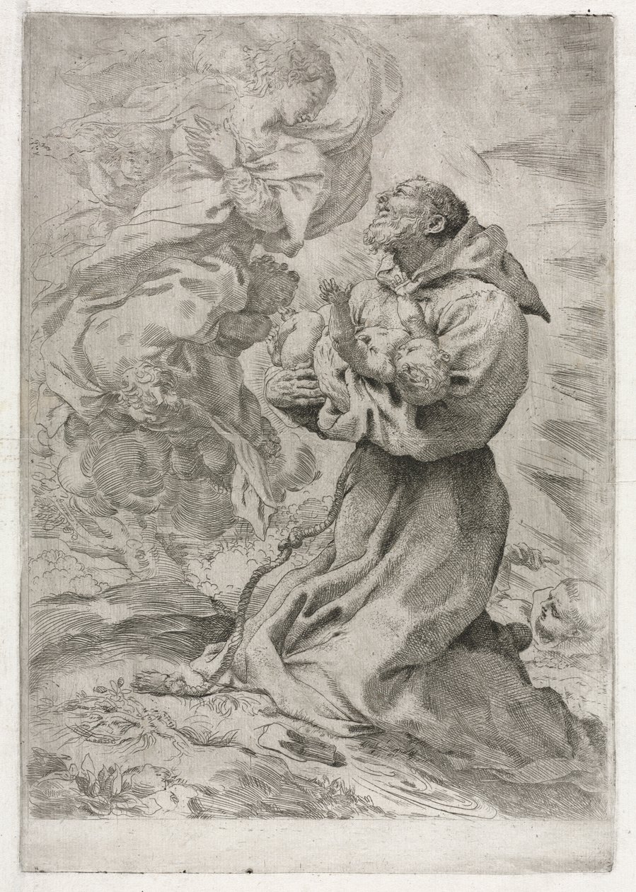 Visionen av den helige Franciskus av Assisi av Pietro Faccini
