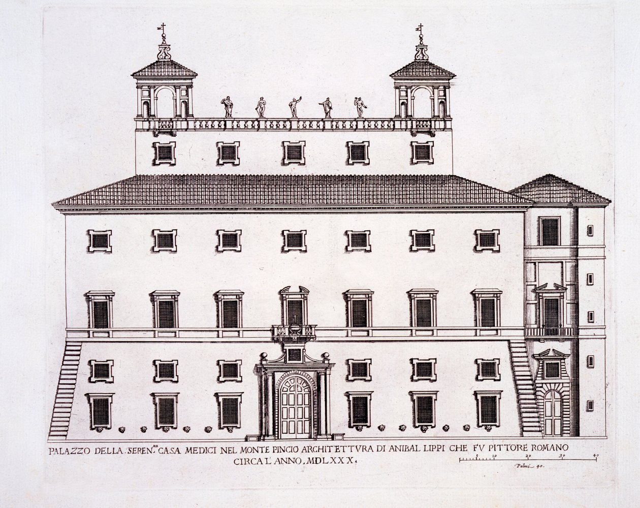 Palazzo Serenissima, Casa Medici, på Pincio-kullen, Rom, från 