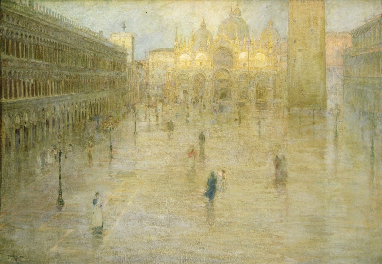 Piazza San Marco i Venedig av Pietro Fragiacomo