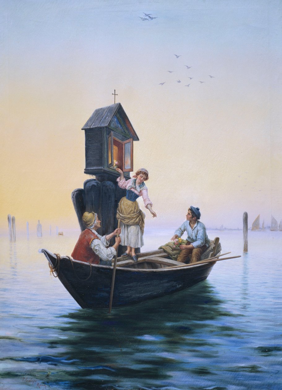 Att delta i en venetiansk helgedom, av Pietro Gabrini