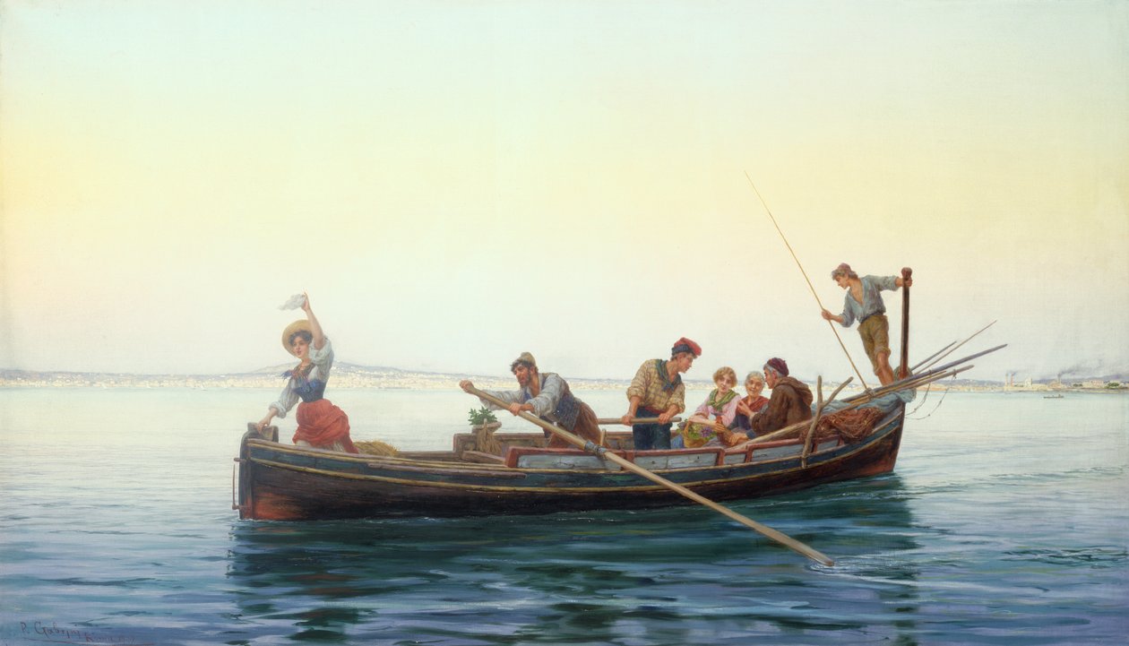 På väg hem, Neapelbukten av Pietro Gabrini