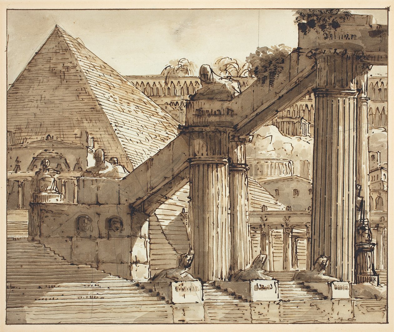 Egyptisk scendesign av Pietro Gonzaga