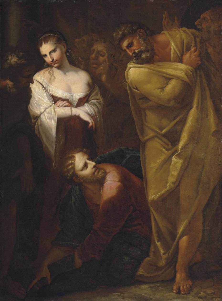 Kristus och kvinnan som begick äktenskapsbrott av Pietro Liberi