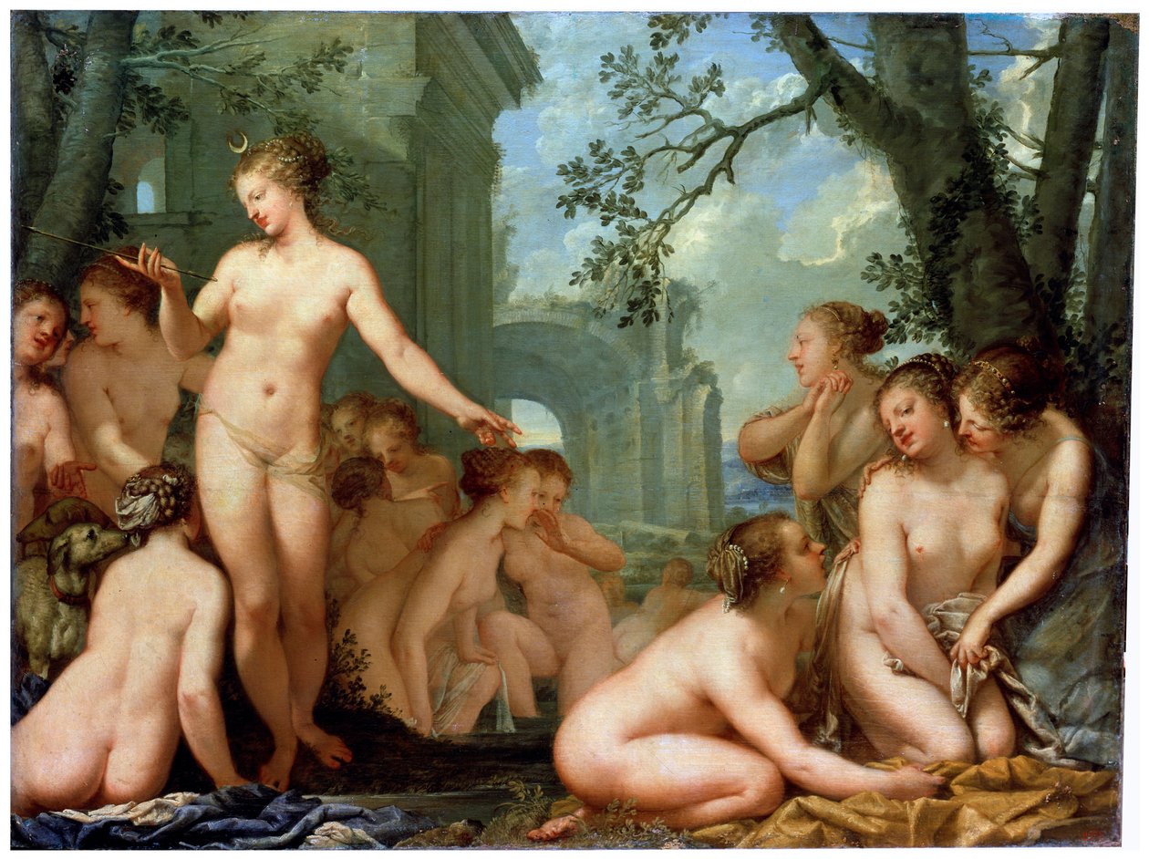 Diana och Callisto, 1600-talet av Pietro Liberi