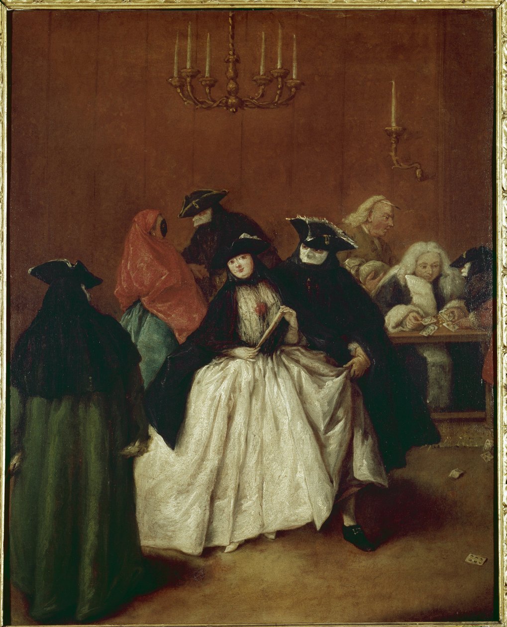 Il Ridotto (det privata rummet i Palazzo San Moise, Venedig) eller mask a reduto (Il Ridotto eller Maschere a 