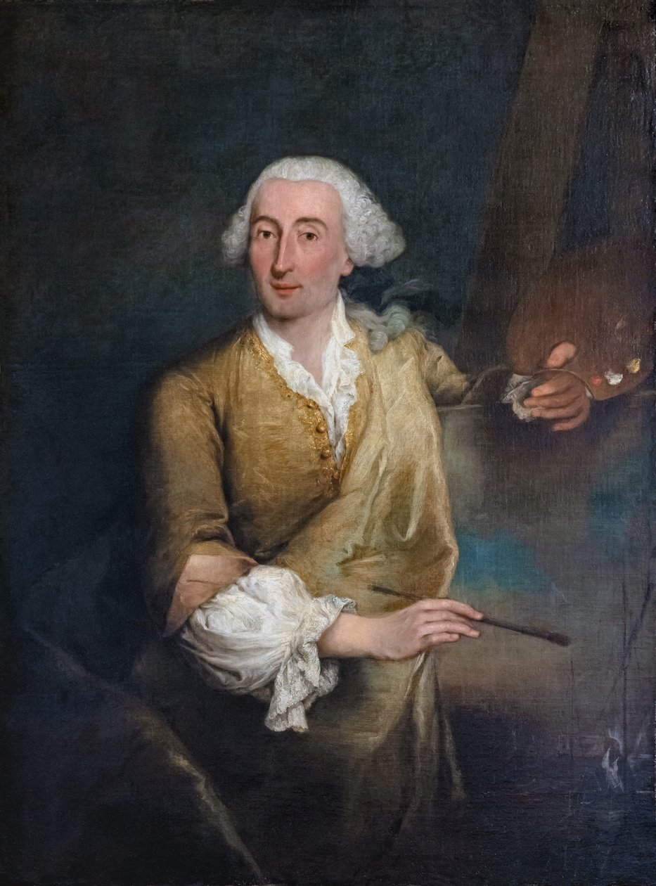 Italienska: Porträtt av Francesco Guardi Porträtt av Francesco Guardi av Pietro Longhi