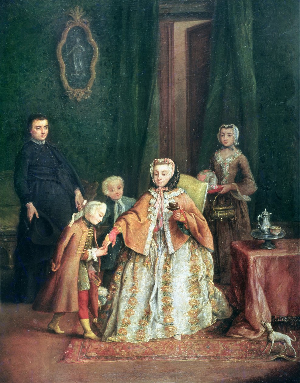 Kyssar handen av Pietro Longhi