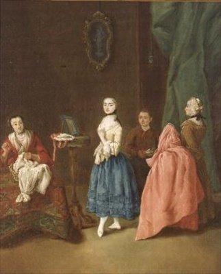 Dam på sömmerskan av Pietro Longhi