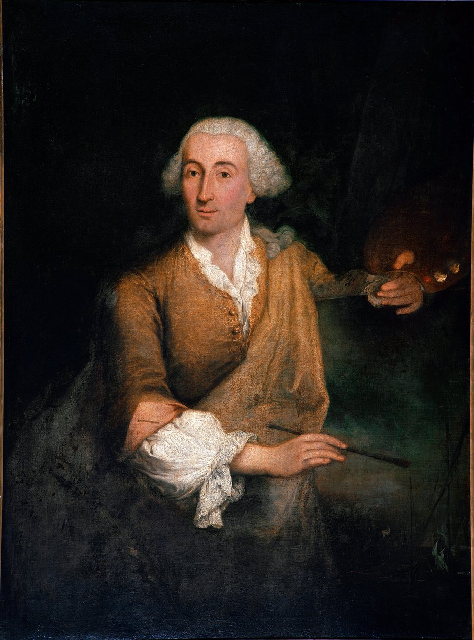 Porträtt av målaren Francesco Guardi (1712-1793) vid 52 års ålder Målning av Pietro Longhi (1702-1785) 1764 Sön. 132x100 cm Venedig, Ca 