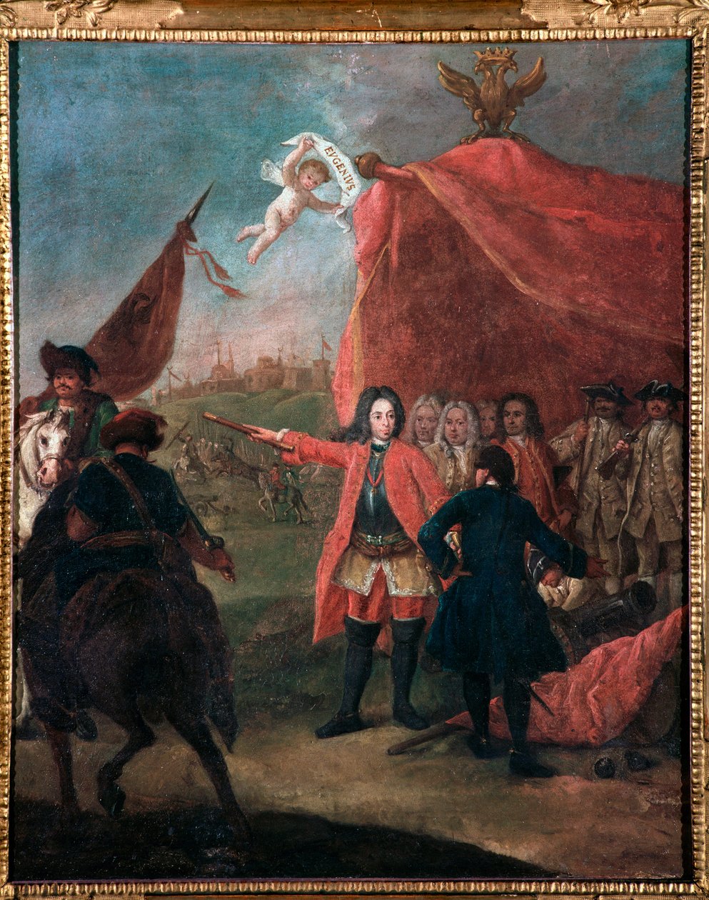 Representation av Eugenio di Savoia (1663-1736) sa Prins Eugenio (Porträtt av Prins Eugen av Savojen) Målning av Pietro Longhi (1702-1785) 1755 Dim 62x51 cm Ca 