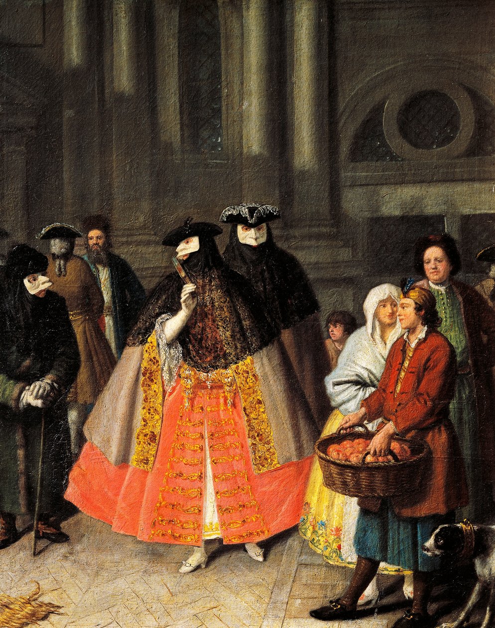 Samtal mellan Baute-masker, av Pietro Longhi (1701-1785) av Pietro Longhi