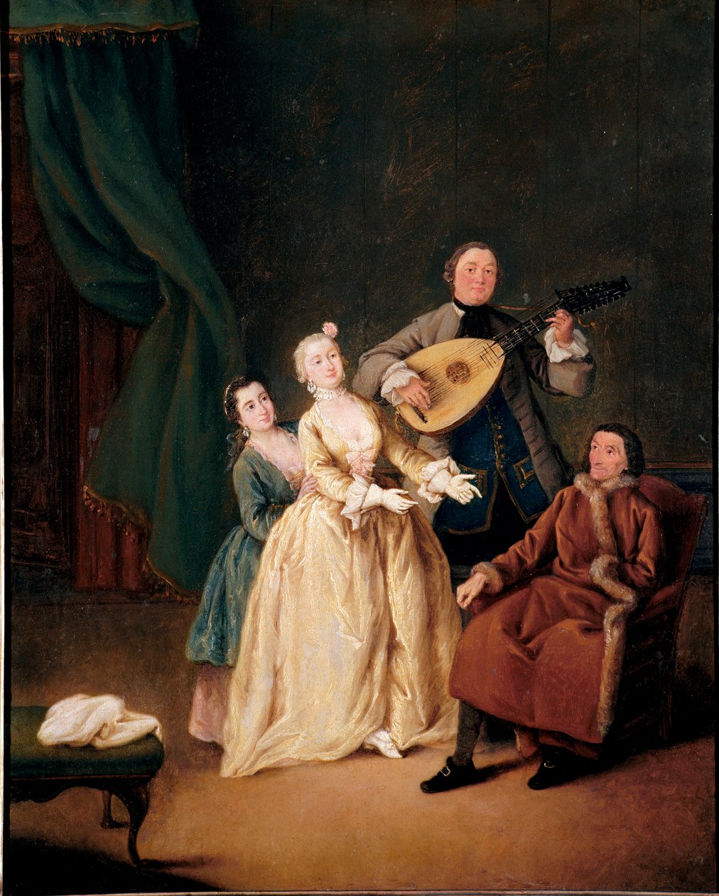 Familjens konsertmålning av Pietro Longhi (1702-1785) 1752 Dim. 62x51 cm Ca 