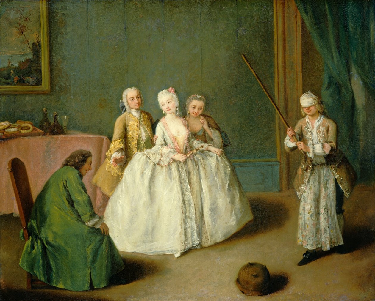 Spelet om den kokande grytan av Pietro Longhi