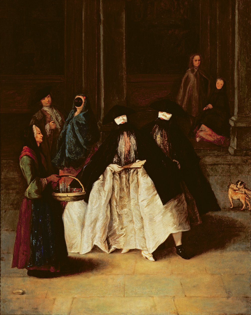 The Parfym Seller (olja på duk) (se även 166068) av Pietro Longhi