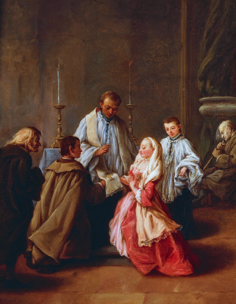 De sju sakramenten: äktenskap, före 1755-57, av Pietro Longhi (1701-1785), olja på duk, 61x50 cm. av Pietro Longhi