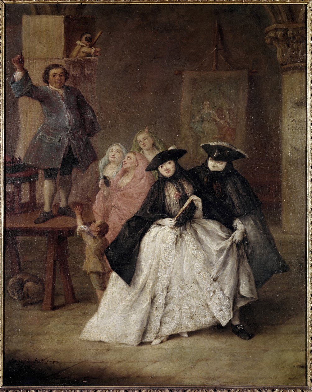 Charlatanen (Il ciarlatano) - Målning av Pietro Longhi (1702-1785), olja på duk, 62x50 cm av Pietro Longhi