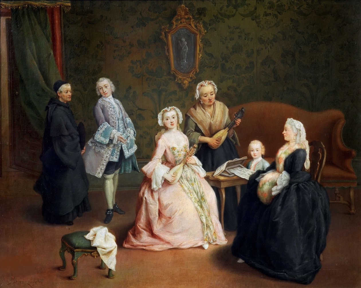 Familjekonserten Concerto familiare, 1750-1752. av Pietro Longhi