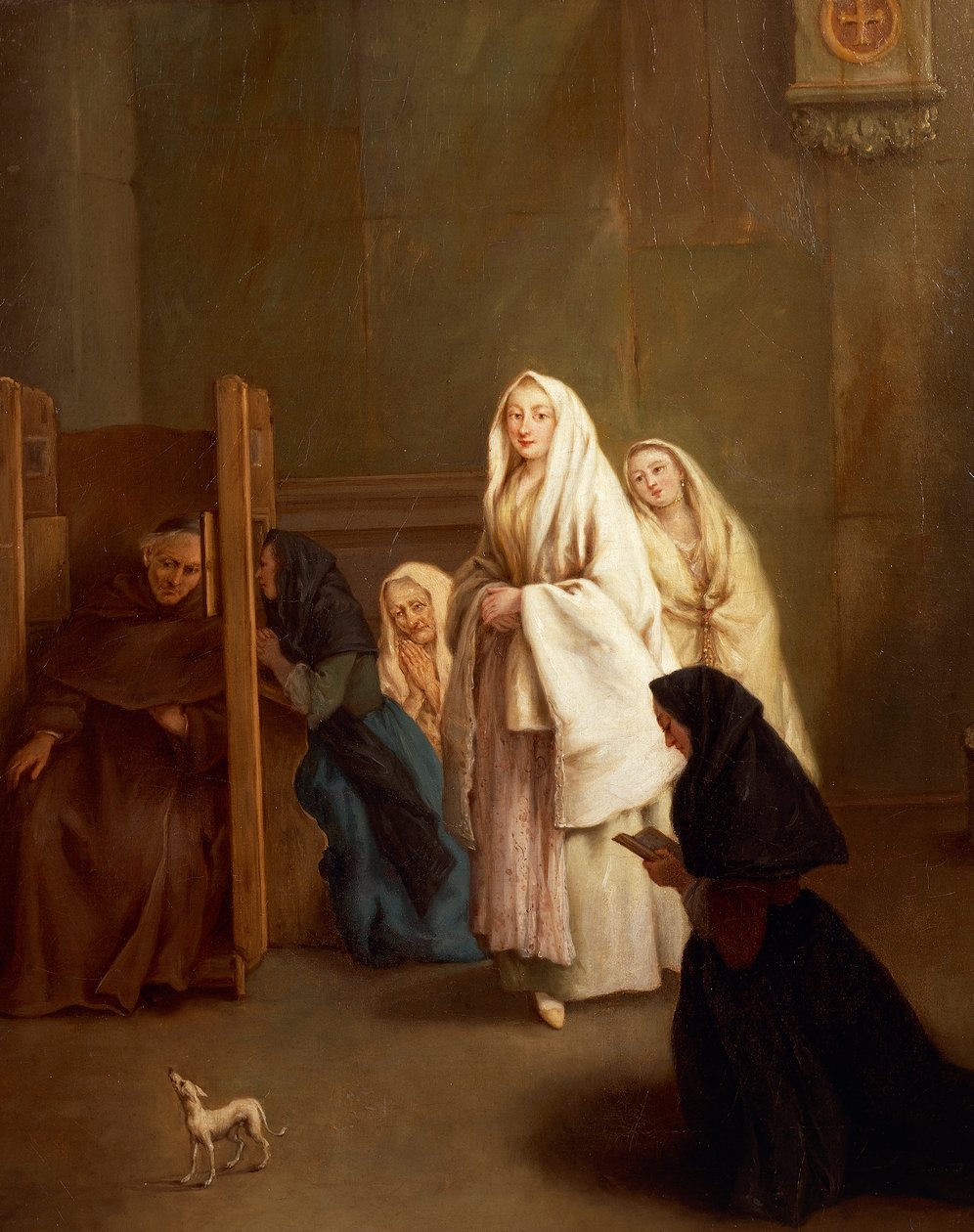 De sju sakramenten: Bekännelse, av Pietro Longhi (1701-1785), olja på duk, 61x50 cm, före 1755-57, av Pietro Longhi