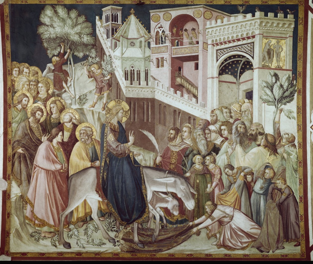 Kristi inträde i Jerusalem - Fresco av Pietro Lorenzetti (1280-1348) av Pietro Lorenzetti