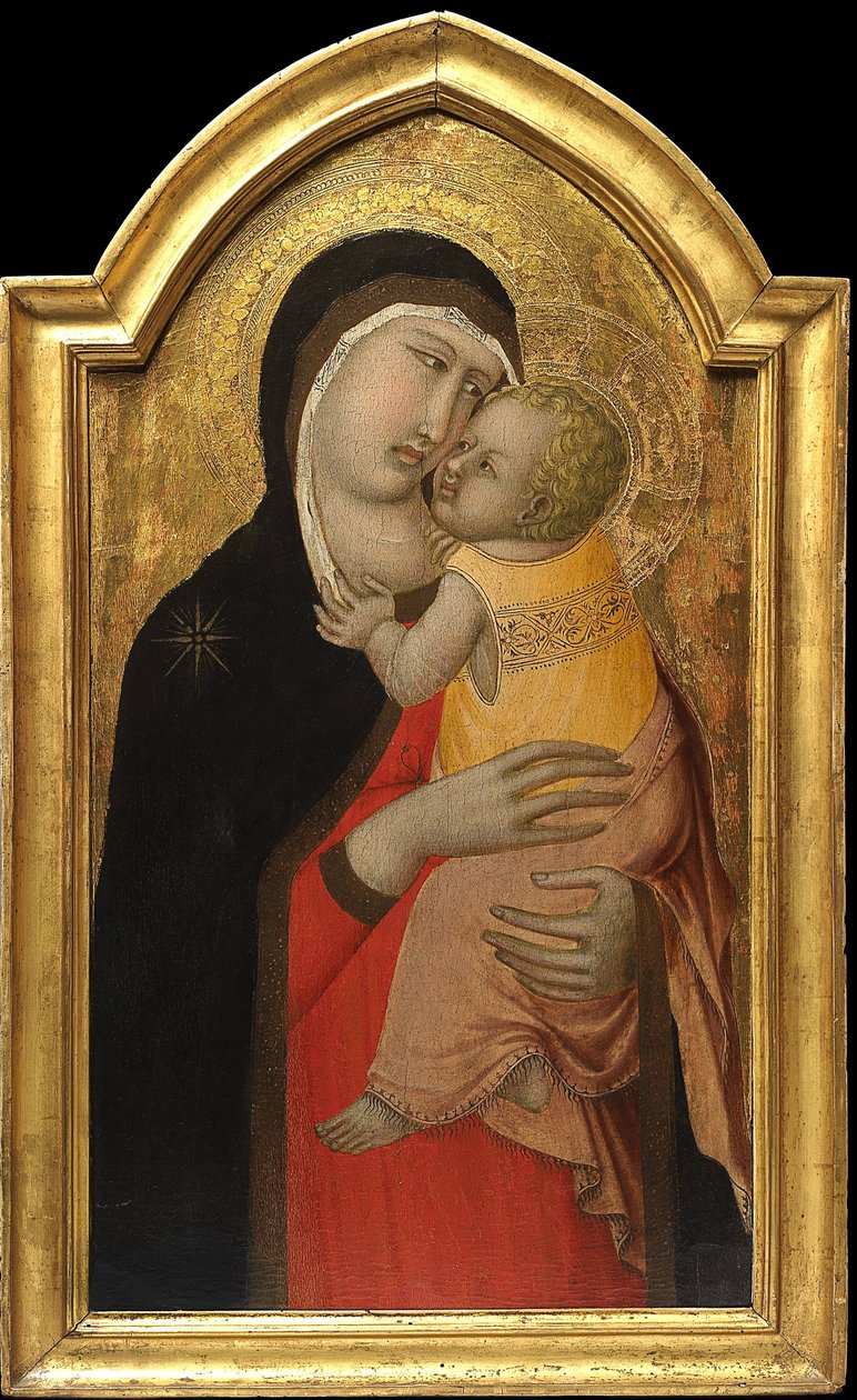 Jungfru och barn par Lorenzetti, Pietro (ca 1300-ca 1348). Tempera på panel,, Privat samling av Pietro Lorenzetti