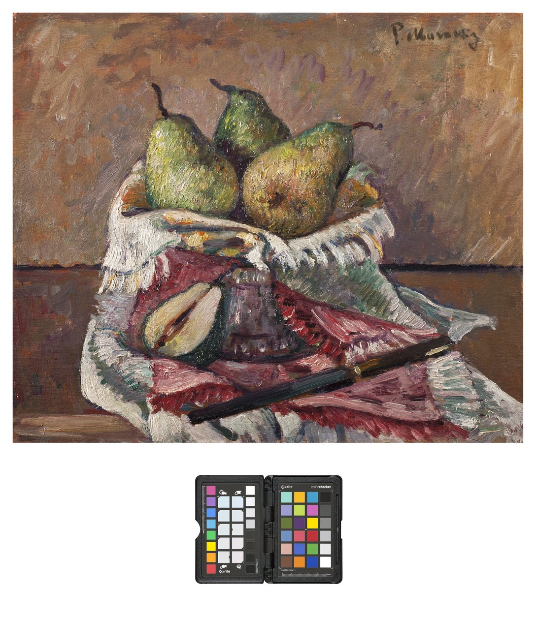 Stilleben med päron, 1928 av Pietro Marussig