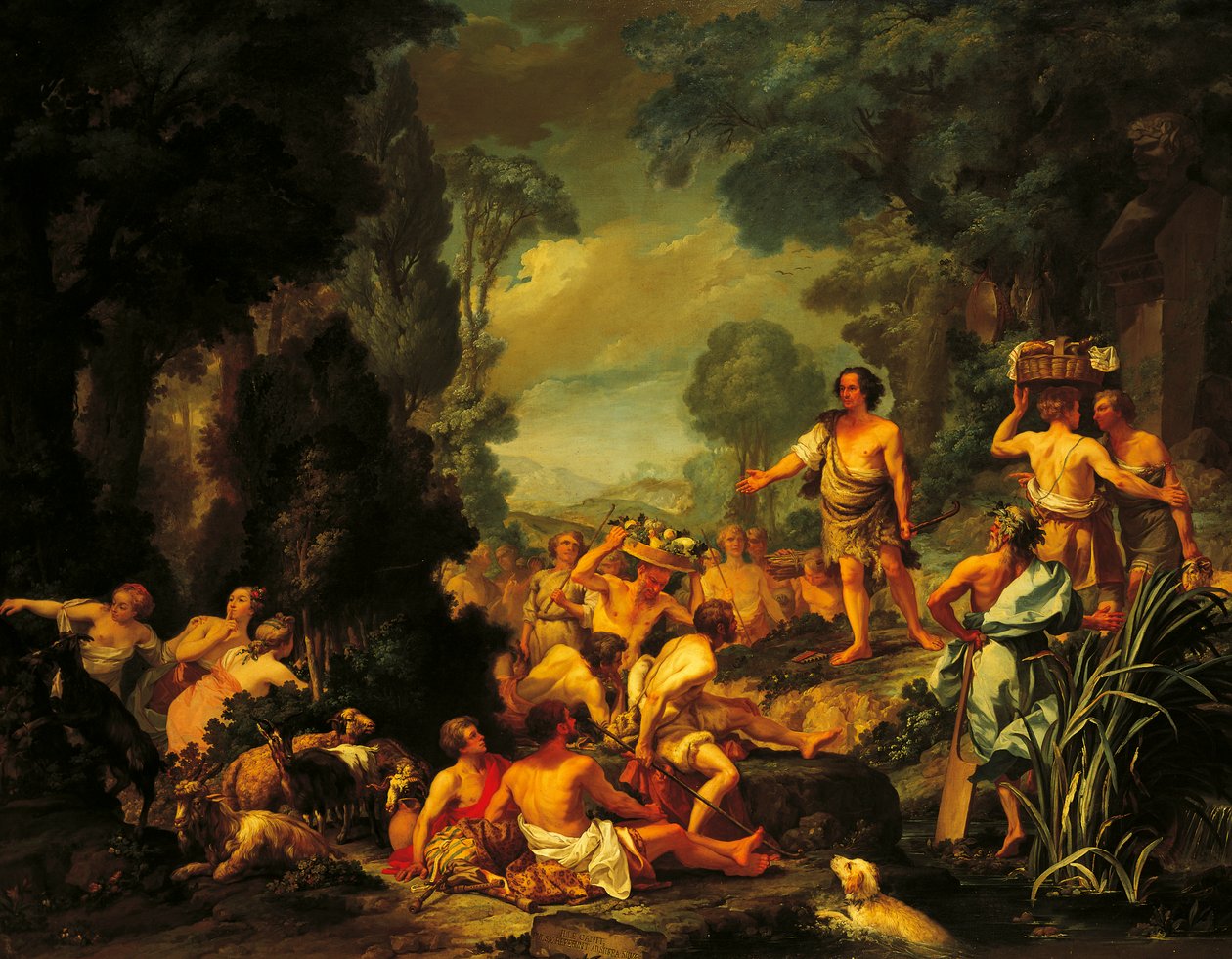 Frugoni i Arcadia, cirka 1760, av Pietro Melchiorre Ferrari (1735-1787) av Pietro Melchiorre Ferrari
