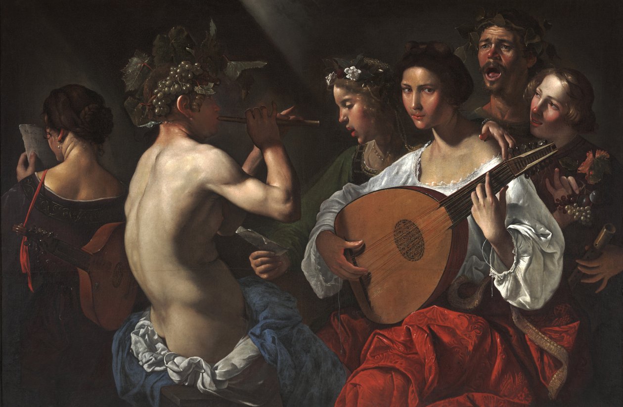 Bacchic Concert, c.1625-30 (olja på duk) av Pietro Paolini