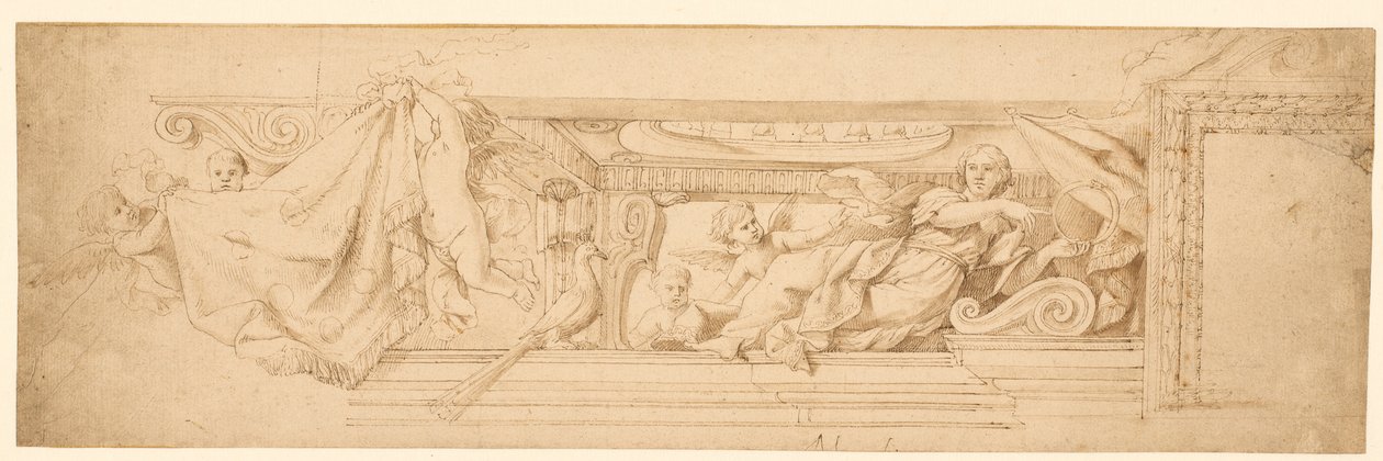 Allegori om evigheten med armarna på Medici av Pietro Paolo Baldini