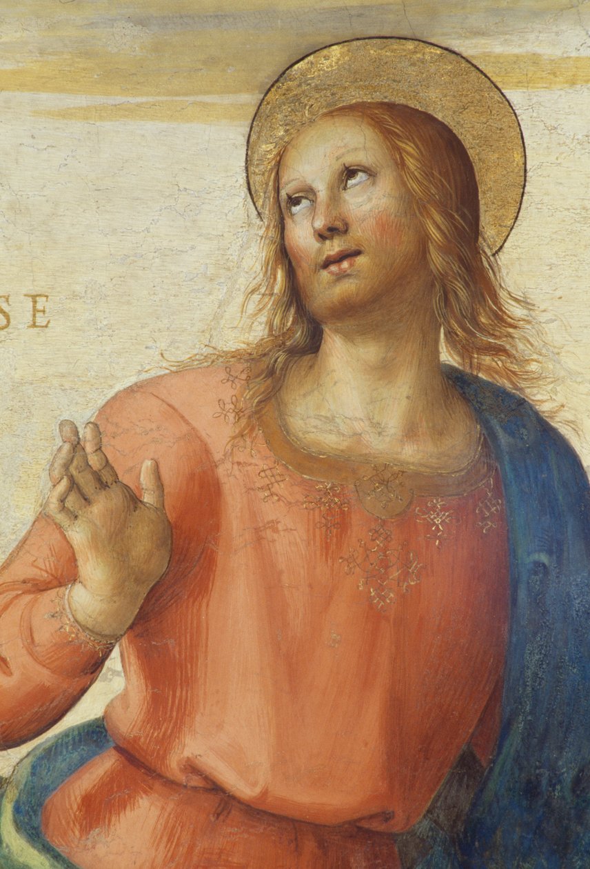 1496-1500, av Perugino (cirka 1450 -1523), fresk, Audience Hall, Collegio del Cambio (College of Change), Priors Palace, Perugia, Umbrien, Italien av Pietro Perugino