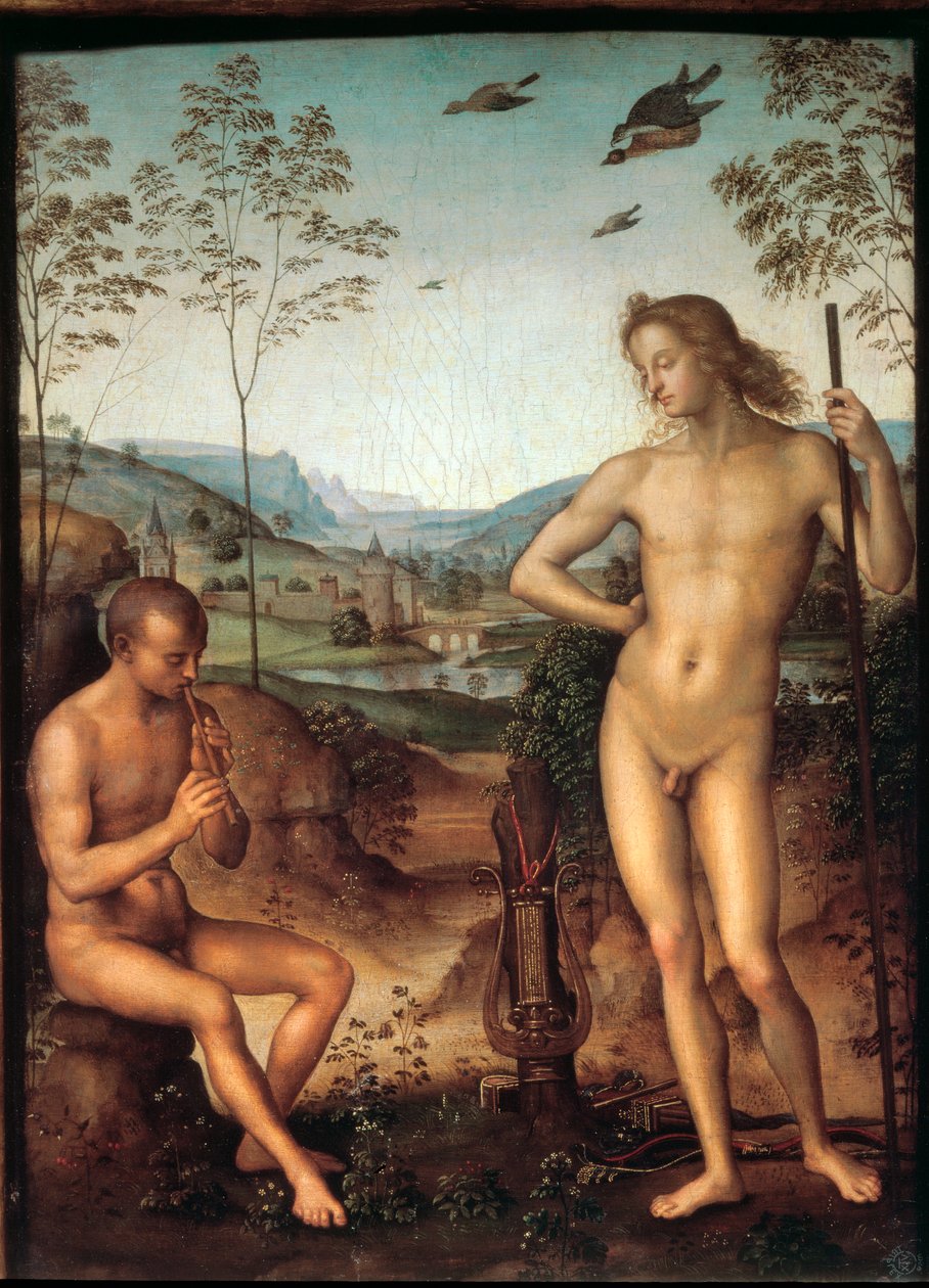 Apollo och Marsyas av Pietro Perugino