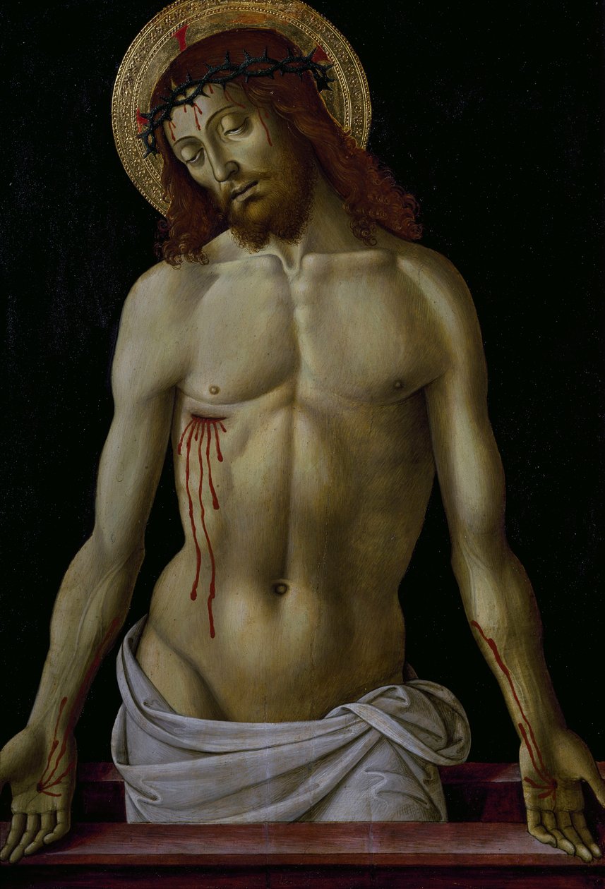 Kristus i Pieta, av Perugino (1450 ca-1523), olja på trä, cm 525x365 av Pietro Perugino