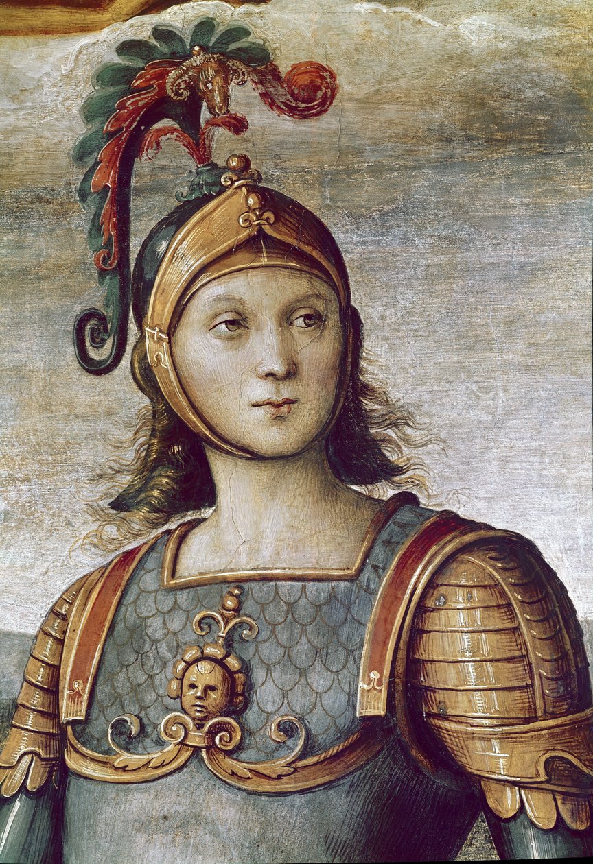 Horatius Cocles, detalj om styrka och temperans (fresko av Pietro Perugino