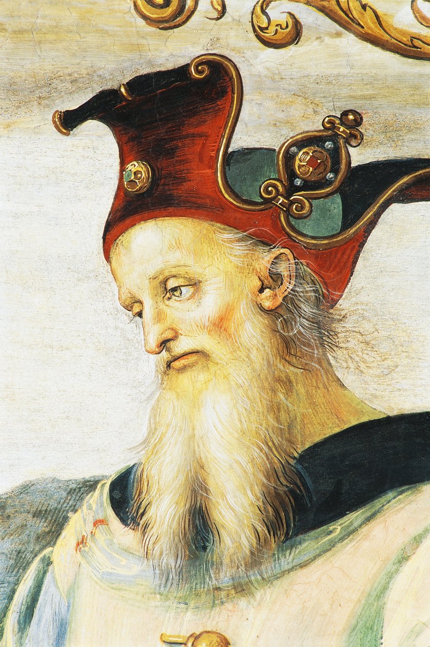 Pericles, av Perugino (cirka 1450-1523), fresk, Audience Hall, Collegio del Cambio (College of Change), Priors Palace, Perugia, Umbrien, Italien av Pietro Perugino