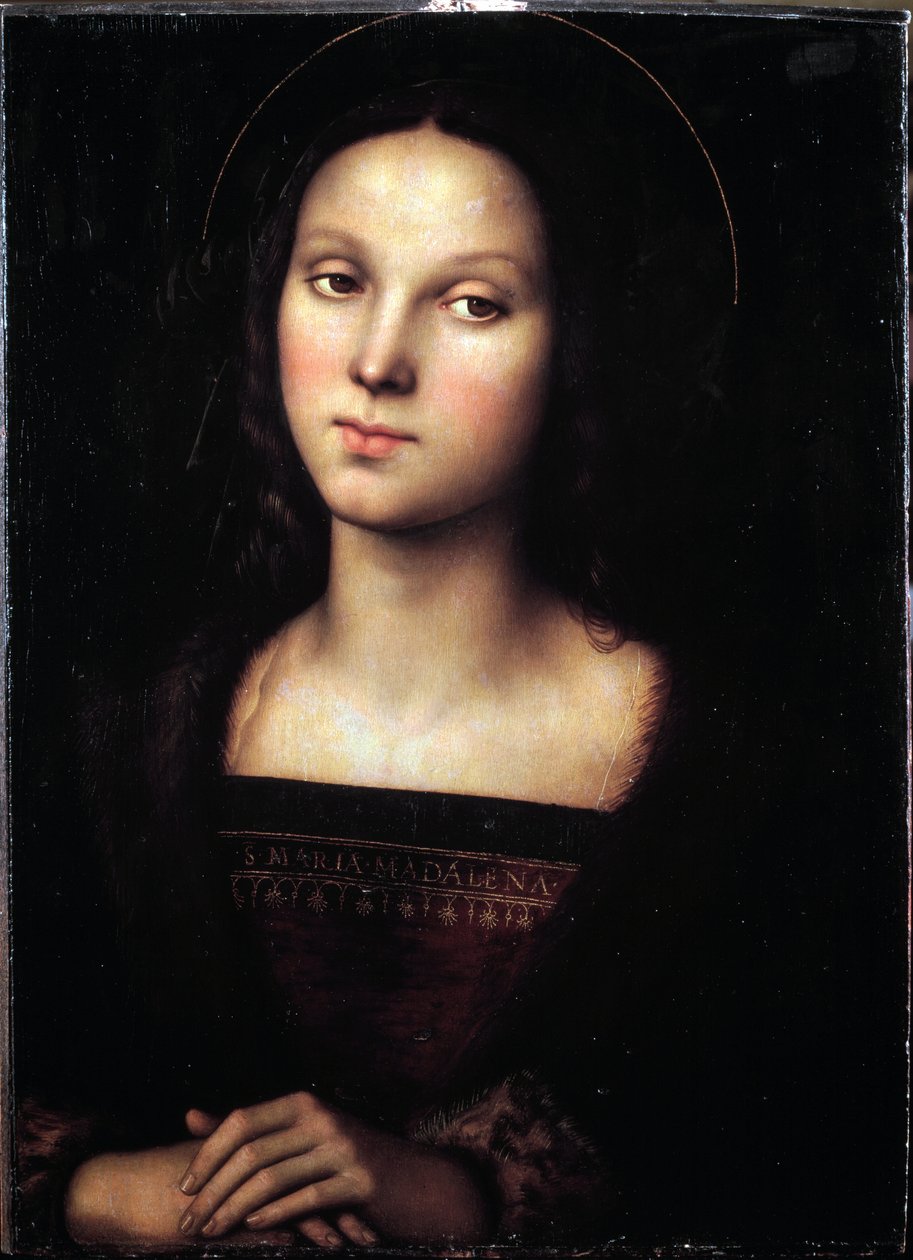 Porträtt av Maria Magdalena - Målning, ca 1500 av Pietro Perugino