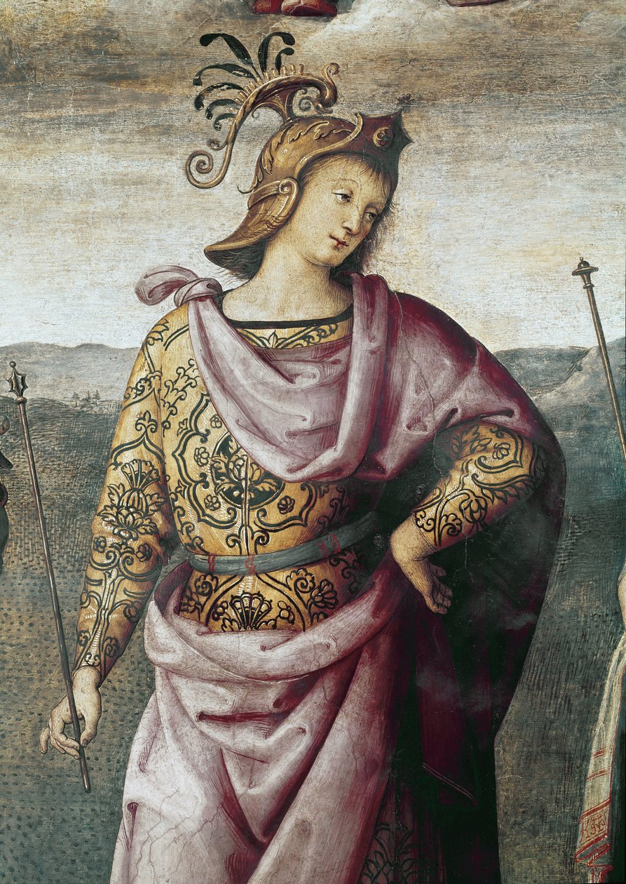 Scipio Africanus, detalj om styrka och temperans (fresko av Pietro Perugino