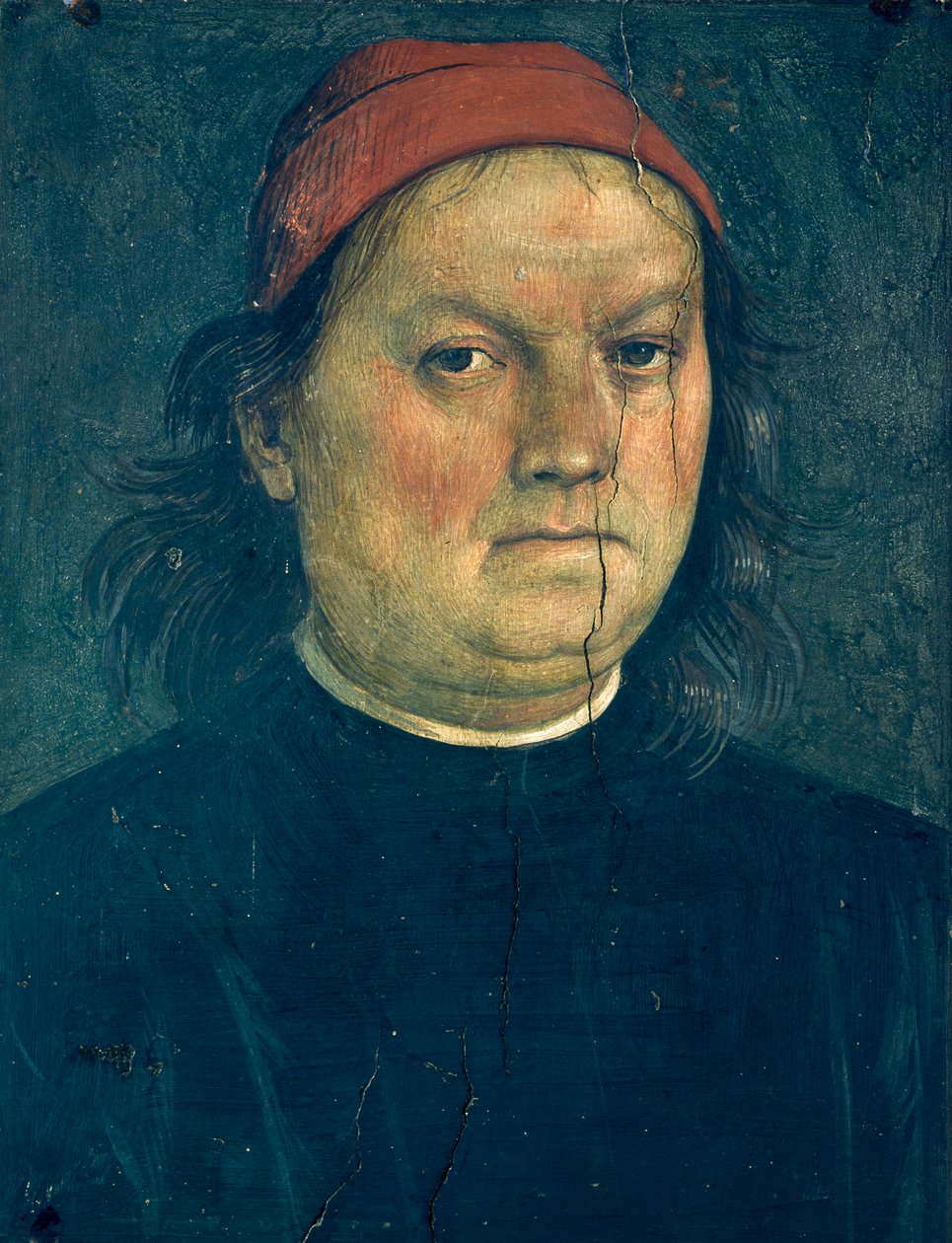 Självporträtt, cirka 1500, av Pietro Perugino (cirka 1450-1523), Fresco, 40x30,5 cm av Pietro Perugino