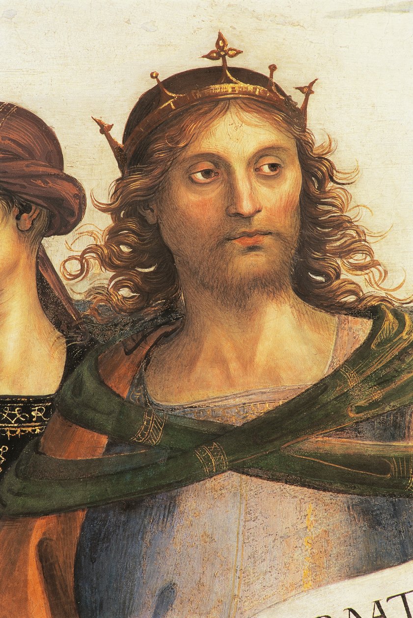 Salomo, detalj från Helige Fader med profeter och sibyllor av Pietro Perugino