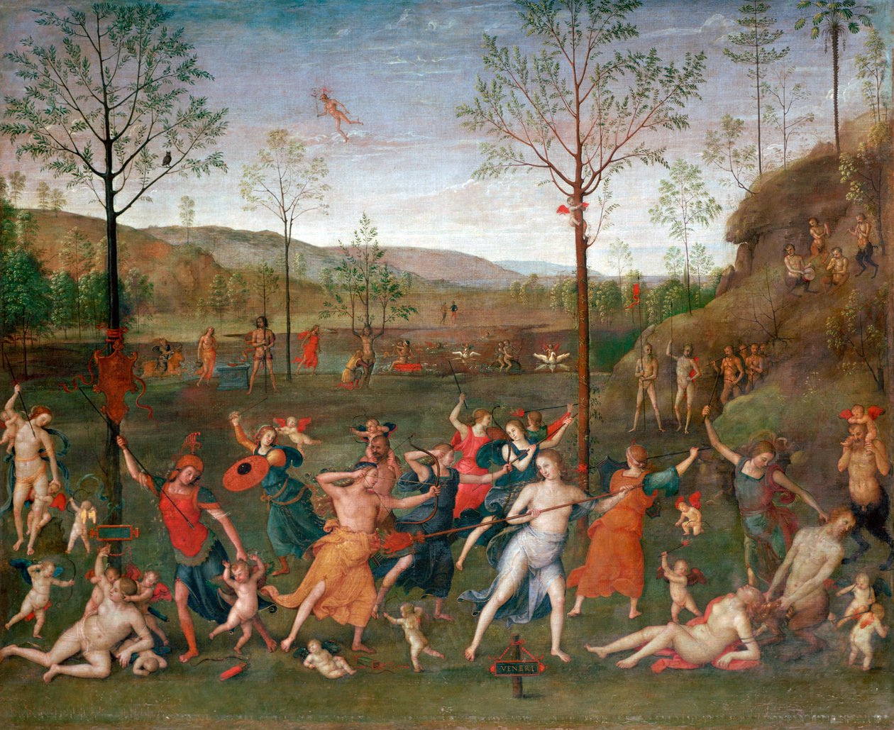 Slaget om kärlek och kyskhet, c1503-1523 av Pietro Perugino