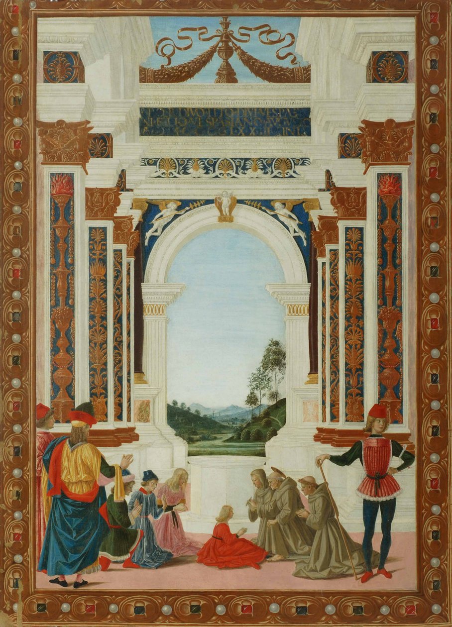Sankt Bernards helande under, ca. 1473 av Pietro Perugino
