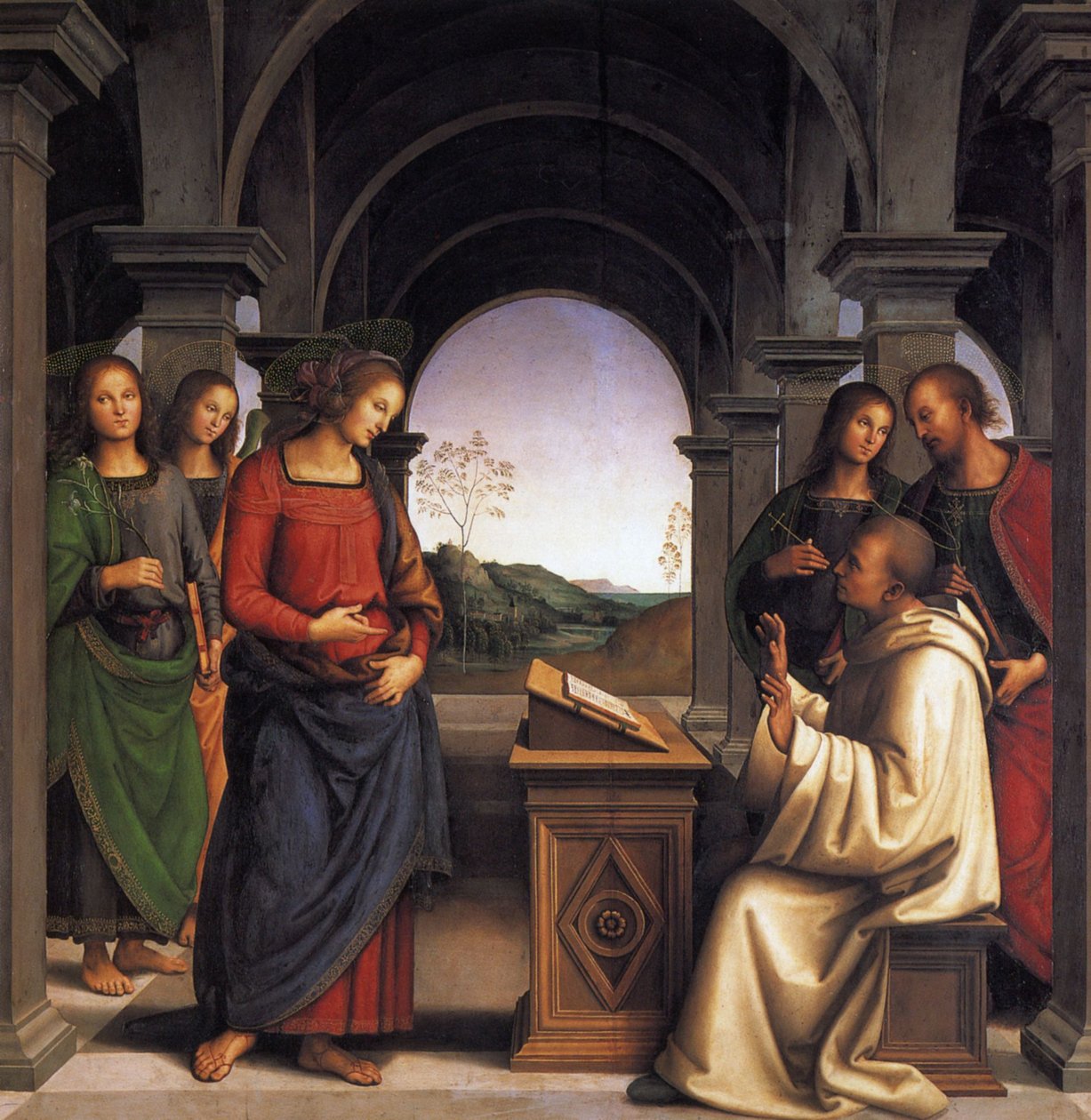 Sankt Bernhards vision av Pietro Perugino