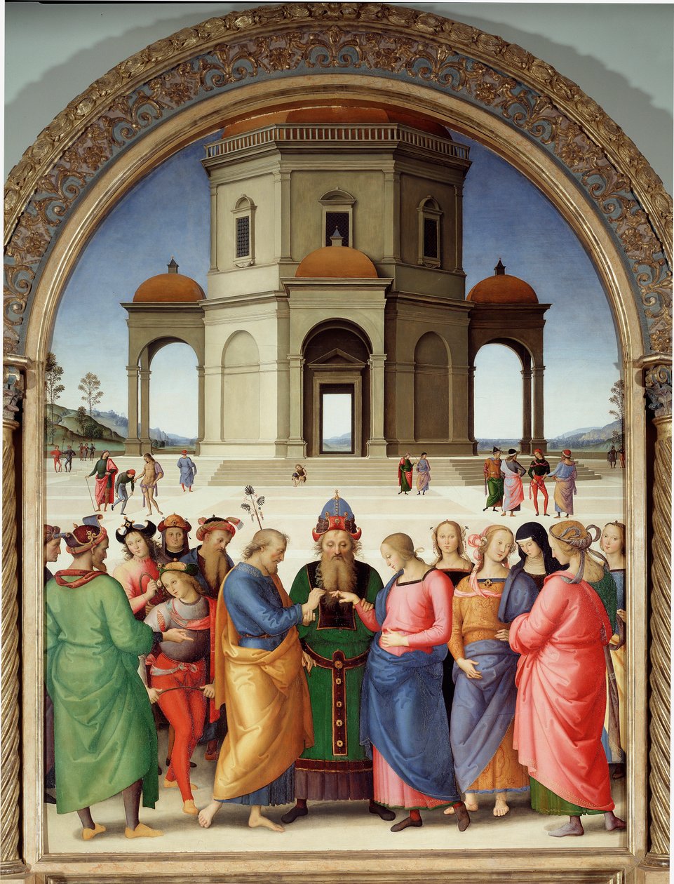 Jungfruns bröllop Målning av Pietro Vannucci dit Il Perugino (The Perugin) (1450-1523) 1504 Sön. 2,36x1,86 m Caen, Museum of Fine Arts av Pietro Perugino