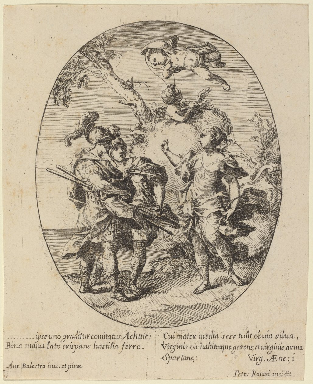 Venus visar sig för Achilles av Pietro Rotari after Antonio Balestra